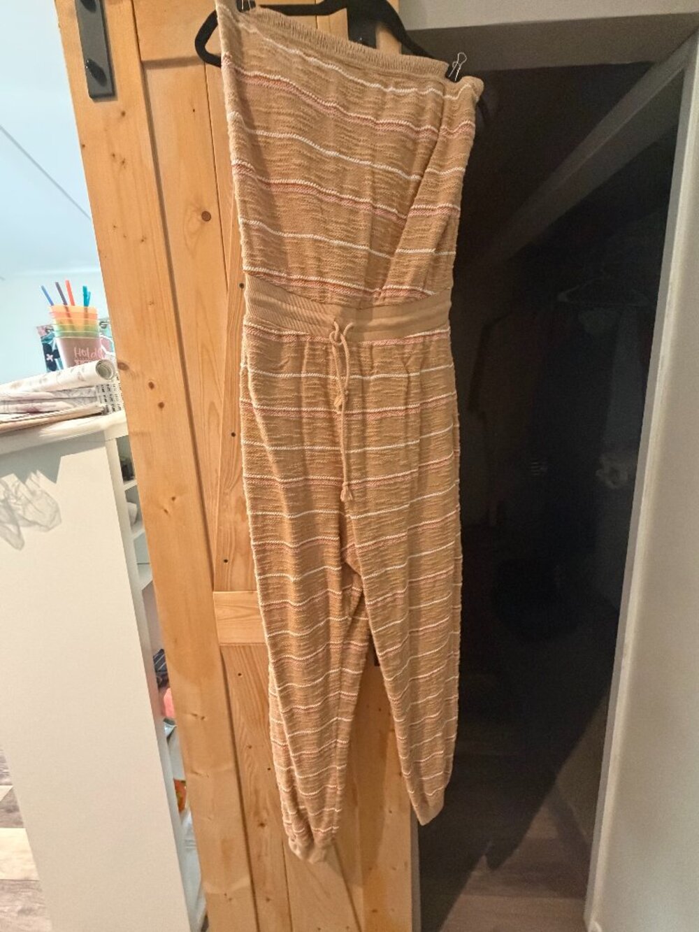 Women's Vintage Sleeveless Jumpsuit Drawstring Waist Size XL